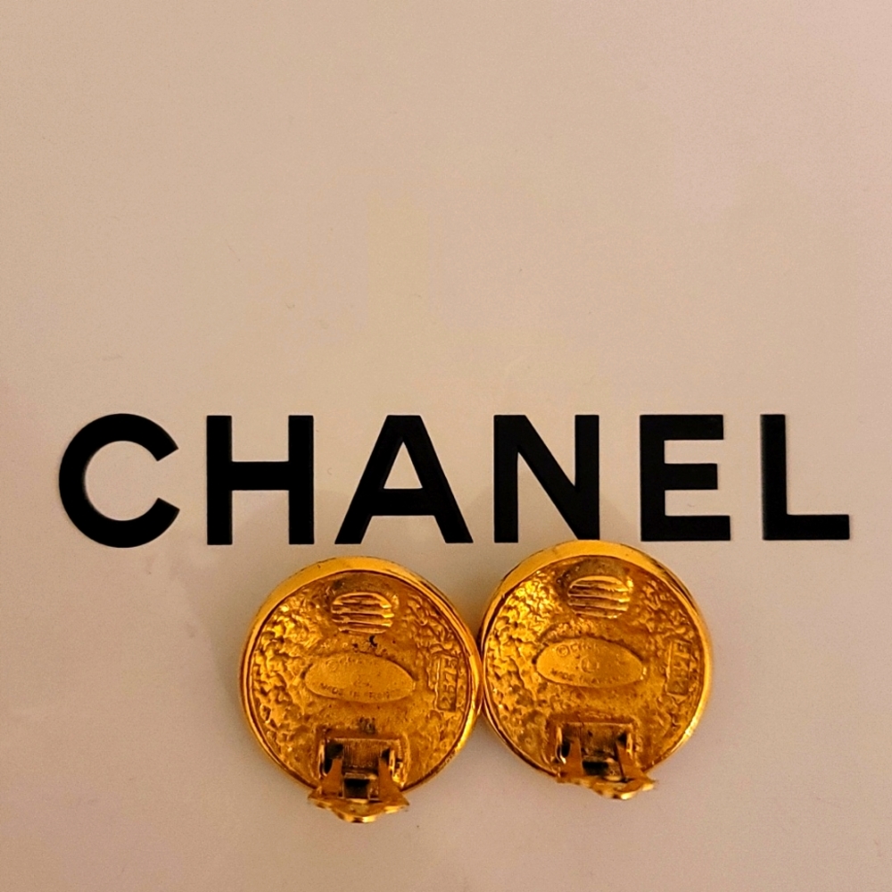 Rare! Chanel Constellation Earrings Gold Plated - Picture 2 of 8